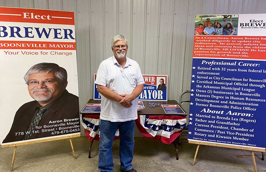 Aaron Brewer booth at South Logan County Fair