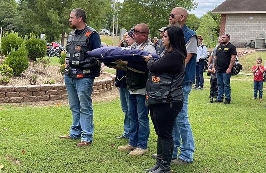 presenting of retirement flag